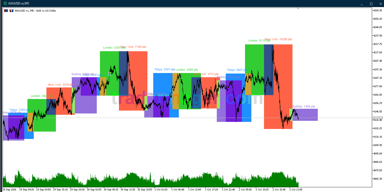 Tampilan Market Session Zones MT5 di MetaTrader, gambar 2
